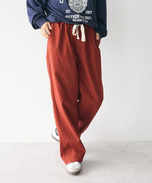 CRAFT STANDARD BOUTIQUE（クラフトスタンダードブティック）の「【ユニセックス】カラーズシェフパンツ（チノパンツ・レディース・ブラック/テラコッタ/キャメル・M/L/XL）」の3枚目の写真