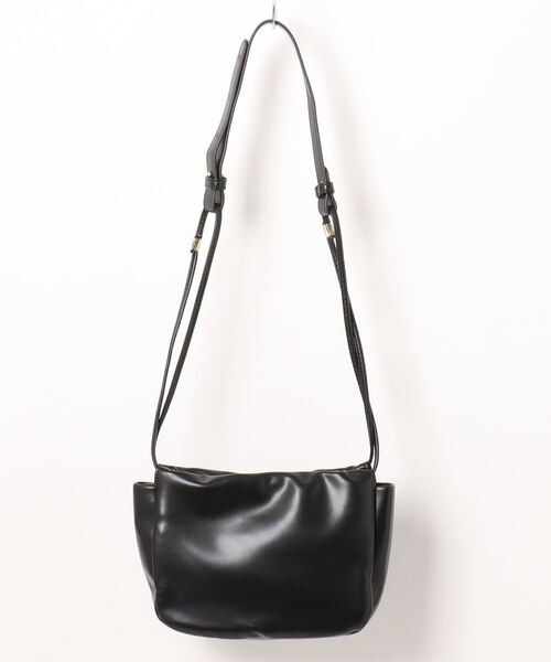 florist（フローリスト）の「軽量 レザーライクギャザーミニショルダーバッグ（ショルダーバッグ・レディース・ブラック/ライトイエロー/ライトブラウン/シルバー/ホワイト・FREE）」の15枚目の写真