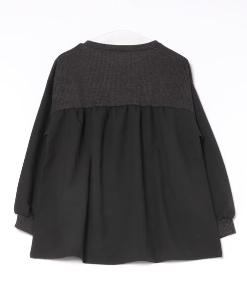 Viola e Viola(ヴィオラエヴィオラ)の「アゼ編み風裏起毛 異素材切替プルオーバー(Tシャツ/カットソー・レディース・チャコール/ブルー・3L/LL/L/M)」の15枚目の写真