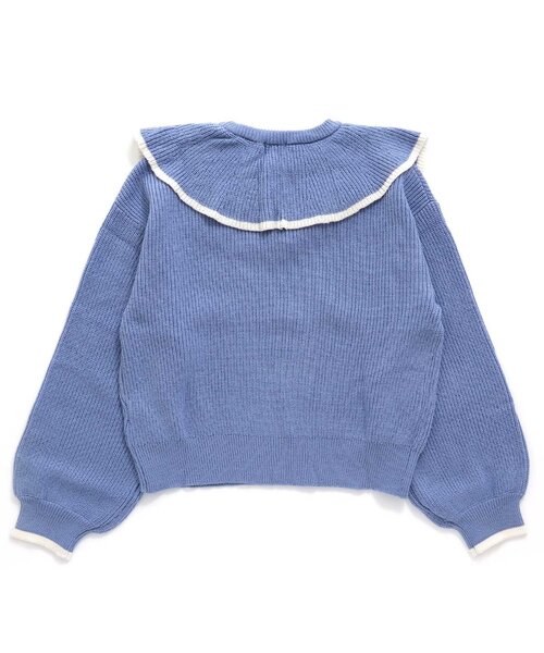 algy（アルジー）の「ビッグフリル衿ニット（ニット/セーター・キッズ・ブラック/ブルー/オフホワイト・SMALL/MEDIUM/X-SMALL/XX-SMALL）」の16枚目の写真