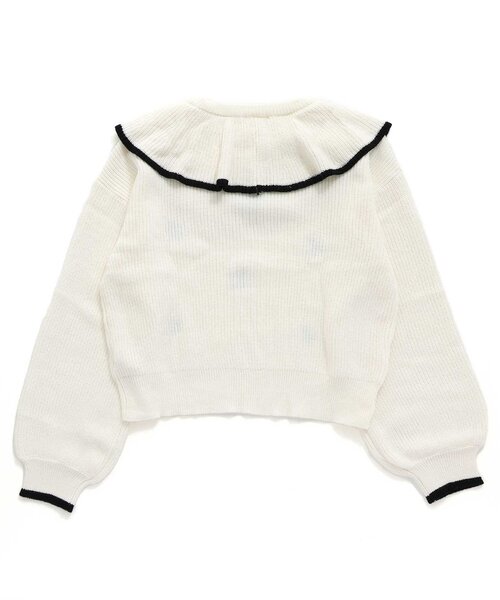 algy（アルジー）の「ビッグフリル衿ニット（ニット/セーター・キッズ・ブラック/ブルー/オフホワイト・SMALL/MEDIUM/X-SMALL/XX-SMALL）」の17枚目の写真