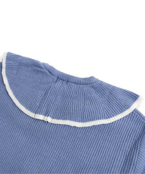 algy（アルジー）の「ビッグフリル衿ニット（ニット/セーター・キッズ・ブラック/ブルー/オフホワイト・SMALL/MEDIUM/X-SMALL/XX-SMALL）」の19枚目の写真