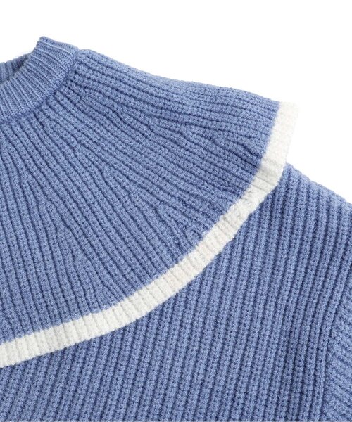 algy（アルジー）の「ビッグフリル衿ニット（ニット/セーター・キッズ・ブラック/ブルー/オフホワイト・SMALL/MEDIUM/X-SMALL/XX-SMALL）」の20枚目の写真