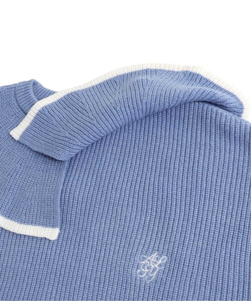 algy（アルジー）の「ビッグフリル衿ニット（ニット/セーター・キッズ・ブラック/ブルー/オフホワイト・SMALL/MEDIUM/X-SMALL/XX-SMALL）」の21枚目の写真