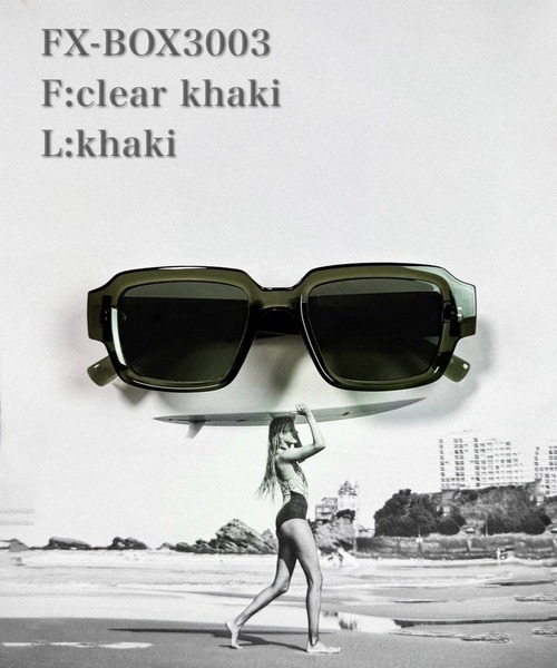 FLEX(フレックス)の「box square 3 sunglasses / ボックススクエア サングラス(サングラス・レディース・カーキ/ブラック/グレー・FREE)」の3枚目の写真