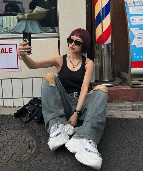 FLEX(フレックス)の「box square 3 sunglasses / ボックススクエア サングラス(サングラス・レディース・カーキ/ブラック/グレー・FREE)」の12枚目の写真