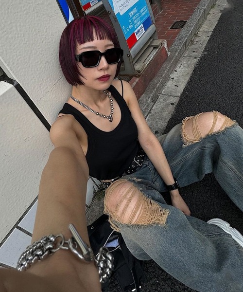 FLEX(フレックス)の「box square 3 sunglasses / ボックススクエア サングラス(サングラス・レディース・カーキ/ブラック/グレー・FREE)」の14枚目の写真