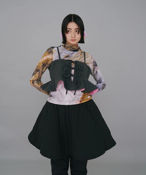 NON TOKYO(ノントーキョー)の「【NON TOKYO/ノントーキョー】REVERSIBLE QUILTING CAMISOLE/リバーシブルキルティングキャミソール(その他トップス・レディース・ピンク/カーキ/ブラック・FREE)」の7枚目の写真