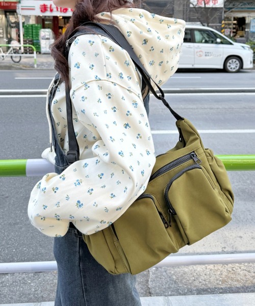 セール】ダブルポケットナイロンボディバッグ（ボディバッグ/ウエスト