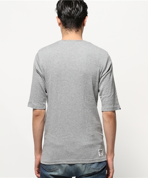 JACKROSE（ジャックローズ）の「【超長綿】Vネック５分袖Tシャツ（Tシャツ/カットソー・メンズ・グレー/ブラック/ワイン/ホワイト・M/L/XL）」の6枚目の写真