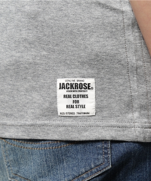 JACKROSE（ジャックローズ）の「【超長綿】Vネック５分袖Tシャツ（Tシャツ/カットソー・メンズ・グレー/ブラック/ワイン/ホワイト・M/L/XL）」の9枚目の写真
