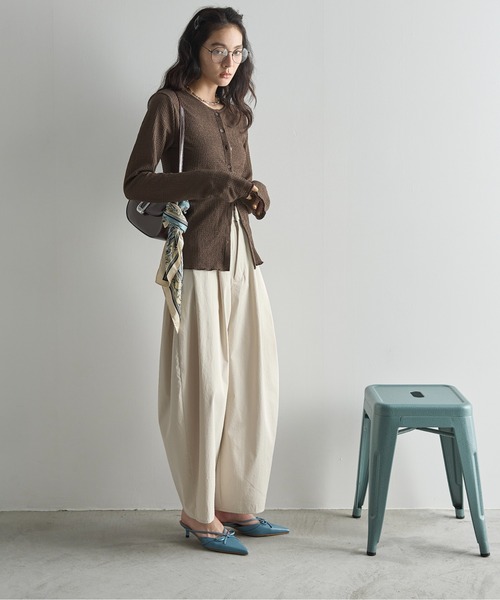 ツイルタックコクーンバレルパンツ（チノパンツ）｜THE YOn