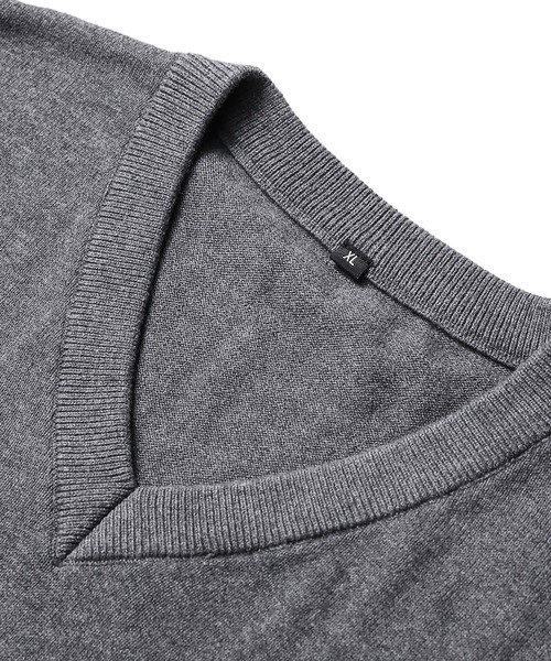 Cloudstyle(クラウドスタイル)の「【Cloudstyle】Vネック ニットトップス(ニット/セーター・メンズ・ネイビー/ダークグレー/ブラック/グレー・XX-LARGE/X-LARGE/LARGE/MEDIUM)」の6枚目の写真