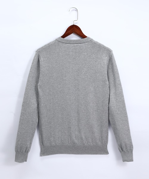 Cloudstyle(クラウドスタイル)の「【Cloudstyle】Vネック ニットトップス(ニット/セーター・メンズ・ネイビー/ダークグレー/ブラック/グレー・XX-LARGE/X-LARGE/LARGE/MEDIUM)」の11枚目の写真