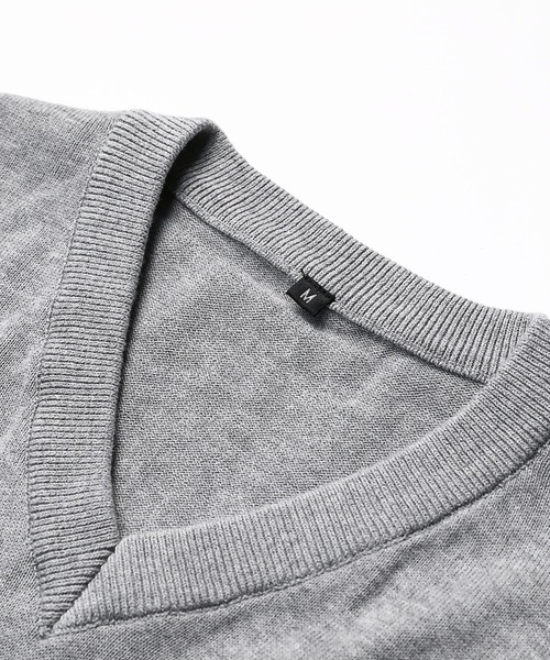 Cloudstyle(クラウドスタイル)の「【Cloudstyle】Vネック ニットトップス(ニット/セーター・メンズ・ネイビー/ダークグレー/ブラック/グレー・XX-LARGE/X-LARGE/LARGE/MEDIUM)」の12枚目の写真