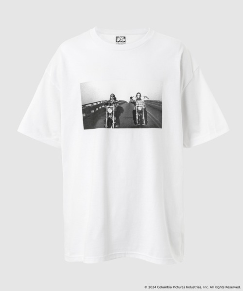 COLUMBIA PICTURES(コロンビアピクチャーズ)の「EASY RIDER Revival Screening T-SHIRT(Tシャツ/カットソー・メンズ・ホワイト・XL/L/M)」の1枚目の写真