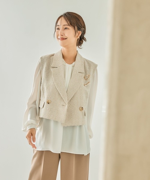 LEPSIM（レプシィム）の「パールブローチ　252250（ブローチ/コサージュ・レディース・ホワイト/シルバー系その他/ゴールド系その他/シルバー系その他2・ONE SIZE）」の11枚目の写真