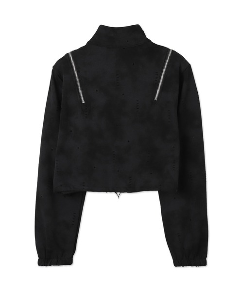 Figments（フィグメンツ）の「クロップドショルダーZIPブルゾン（ブルゾン・レディース・グレー/ブラック・FREE）」の14枚目の写真