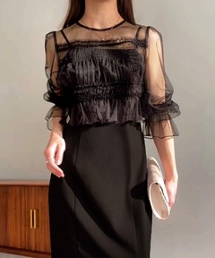 TOGA PULLA/トーガプルラ】クラッシュサテンドレス（ドレス）｜TOGA