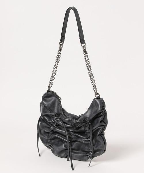 Heather（ヘザー）の「WリボンギャザーショルダーBAG　319880（ショルダーバッグ・レディース・チャコールグレー/ブラック/ベージュ・ONE SIZE）」の6枚目の写真