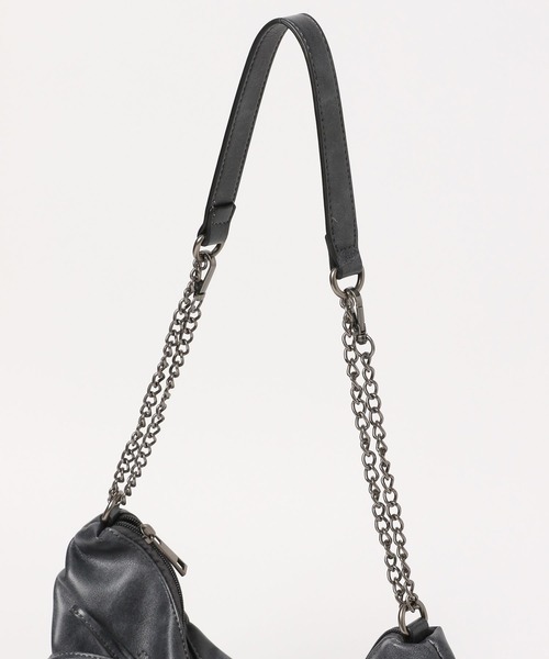 Heather（ヘザー）の「WリボンギャザーショルダーBAG　319880（ショルダーバッグ・レディース・チャコールグレー/ブラック/ベージュ・ONE SIZE）」の19枚目の写真