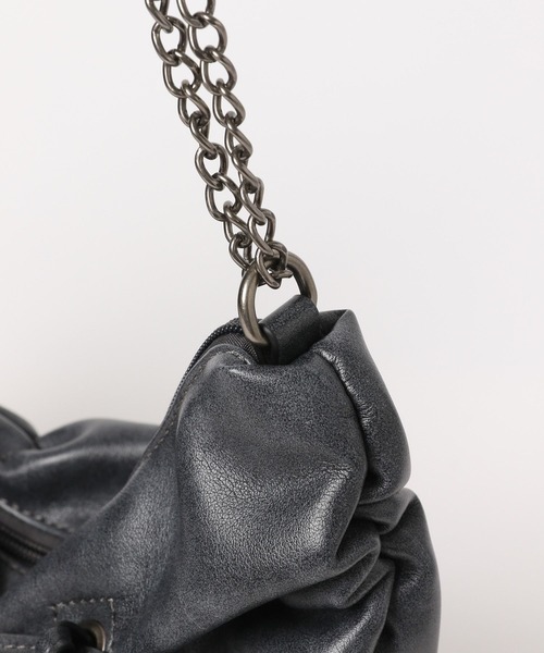 Heather（ヘザー）の「WリボンギャザーショルダーBAG　319880（ショルダーバッグ・レディース・チャコールグレー/ブラック/ベージュ・ONE SIZE）」の17枚目の写真