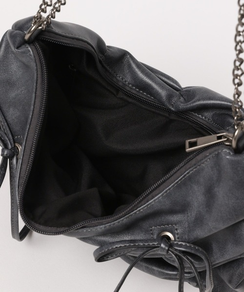 Heather（ヘザー）の「WリボンギャザーショルダーBAG　319880（ショルダーバッグ・レディース・チャコールグレー/ブラック/ベージュ・ONE SIZE）」の15枚目の写真