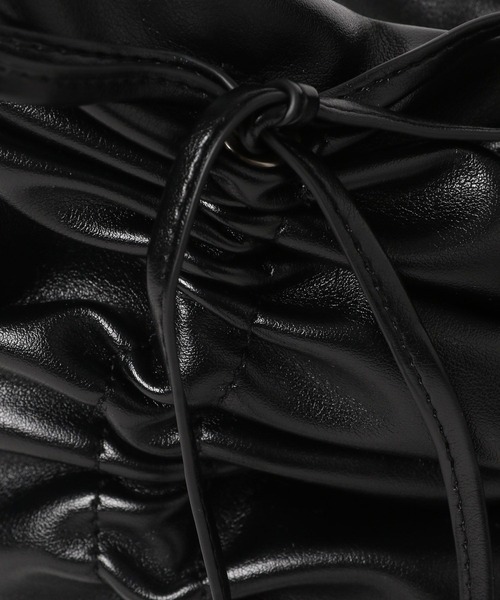 Heather（ヘザー）の「WリボンギャザーショルダーBAG　319880（ショルダーバッグ・レディース・チャコールグレー/ブラック/ベージュ・ONE SIZE）」の14枚目の写真