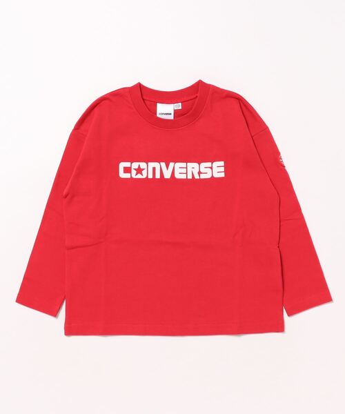 CONVERSE(コンバース)の「CONVERSE/コンバース キッズ長袖Tシャツ(Tシャツ/カットソー・キッズ・ブラック/オフホワイト/レッド/ベージュ系その他・130cm/120cm/110cm)」の1枚目の写真