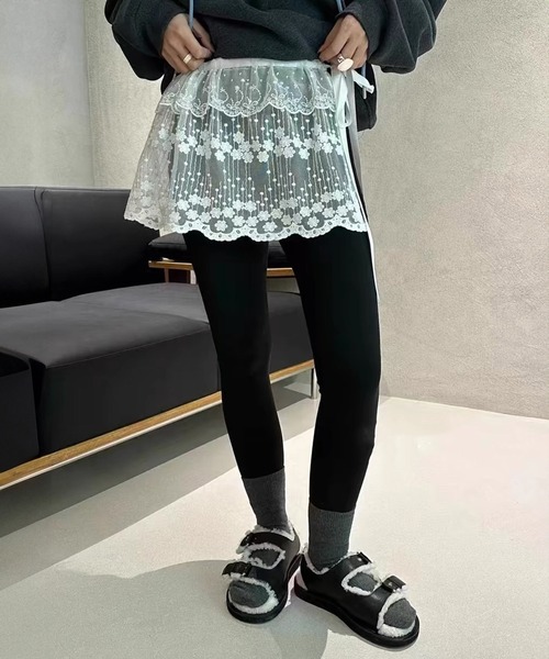 SpRay（スプレイ）の「チュールレースラップミニスカート（スカート・レディース・ホワイト・FREE）」の9枚目の写真