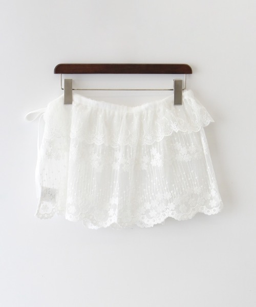SpRay（スプレイ）の「チュールレースラップミニスカート（スカート・レディース・ホワイト・FREE）」の16枚目の写真