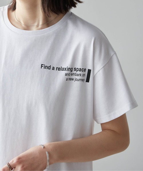 RANAN(ラナン)の「ロゴプリントアシメチュニックTシャツ(Tシャツ/カットソー・レディース・ホワイト系2/ホワイト系1/ブラック系2/ブラック系1・LL/L/M/3L)」の9枚目の写真