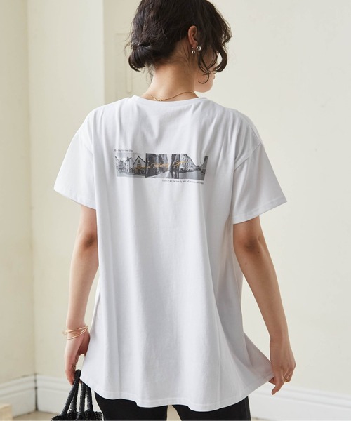 RANAN(ラナン)の「ロゴプリントアシメチュニックTシャツ(Tシャツ/カットソー・レディース・ホワイト系2/ホワイト系1/ブラック系2/ブラック系1・LL/L/M/3L)」の13枚目の写真