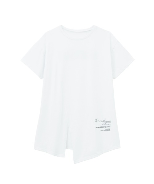 RANAN(ラナン)の「ロゴプリントアシメチュニックTシャツ(Tシャツ/カットソー・レディース・ホワイト系2/ホワイト系1/ブラック系2/ブラック系1・LL/L/M/3L)」の22枚目の写真