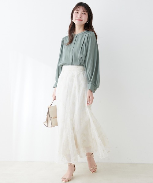 natural couture(ナチュラルクチュール)の「【ZOZO限定】肩タックギャザースリーブブラウス(シャツ/ブラウス・レディース・ピンクベージュ/カーキ/オフホワイト/グレー/チャコールグレー・FREE)」の10枚目の写真