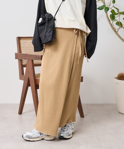 FREAK'S STORE（フリークスストア）の「アーミーリブ ラップ風スカート（スカート・レディース・キャメル/ピンク/チャコール・ﾌﾘ-）」の15枚目の写真