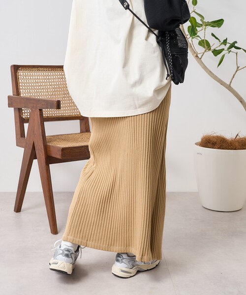 FREAK'S STORE（フリークスストア）の「アーミーリブ ラップ風スカート（スカート・レディース・キャメル/ピンク/チャコール・ﾌﾘ-）」の17枚目の写真