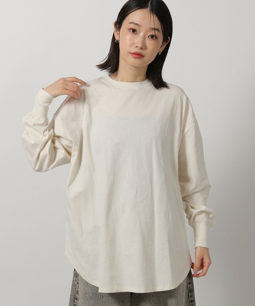 LAKOLE(ラコレ)の「ラウンドBIG長袖T / 319091(Tシャツ/カットソー・レディース・その他2/チャコール/その他1/アイボリー・FREE)」の3枚目の写真