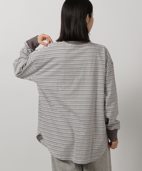 LAKOLE(ラコレ)の「ラウンドBIG長袖T / 319091(Tシャツ/カットソー・レディース・その他2/チャコール/その他1/アイボリー・FREE)」の8枚目の写真