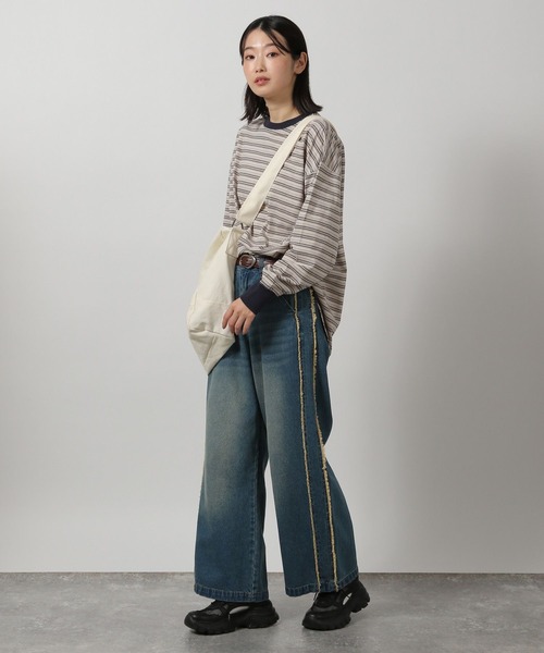 LAKOLE(ラコレ)の「ラウンドBIG長袖T / 319091(Tシャツ/カットソー・レディース・その他2/チャコール/その他1/アイボリー・FREE)」の9枚目の写真