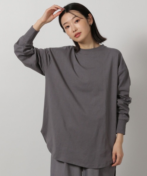 LAKOLE(ラコレ)の「ラウンドBIG長袖T / 319091(Tシャツ/カットソー・レディース・その他2/チャコール/その他1/アイボリー・FREE)」の13枚目の写真