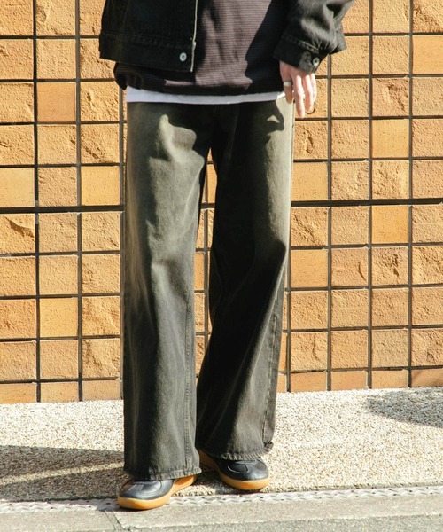 SENSE OF PLACE by URBAN RESEARCH（センスオブプレイスバイアーバンリサーチ）の「『ユニセックス』『セットアップ対応』ヴィンテージライクデニムワイドパンツ（デニムパンツ・メンズ・インディゴブルー/ブラック・MEDIUM/LARGE）」の7枚目の写真