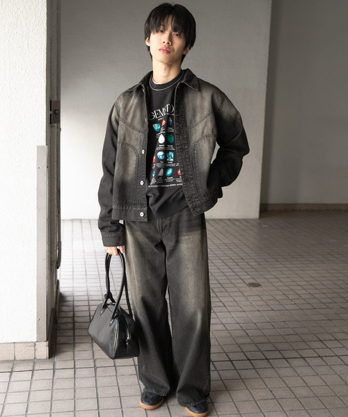 SENSE OF PLACE by URBAN RESEARCH（センスオブプレイスバイアーバンリサーチ）の「『ユニセックス』『セットアップ対応』ヴィンテージライクデニムワイドパンツ（デニムパンツ・メンズ・インディゴブルー/ブラック・MEDIUM/LARGE）」の15枚目の写真