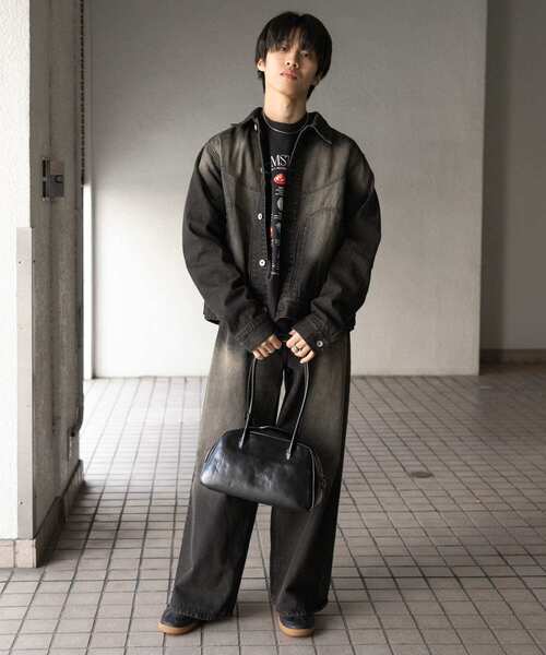 SENSE OF PLACE by URBAN RESEARCH（センスオブプレイスバイアーバンリサーチ）の「『ユニセックス』『セットアップ対応』ヴィンテージライクデニムワイドパンツ（デニムパンツ・メンズ・インディゴブルー/ブラック・MEDIUM/LARGE）」の16枚目の写真