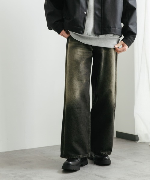 SENSE OF PLACE by URBAN RESEARCH（センスオブプレイスバイアーバンリサーチ）の「『ユニセックス』『セットアップ対応』ヴィンテージライクデニムワイドパンツ（デニムパンツ・メンズ・インディゴブルー/ブラック・MEDIUM/LARGE）」の19枚目の写真