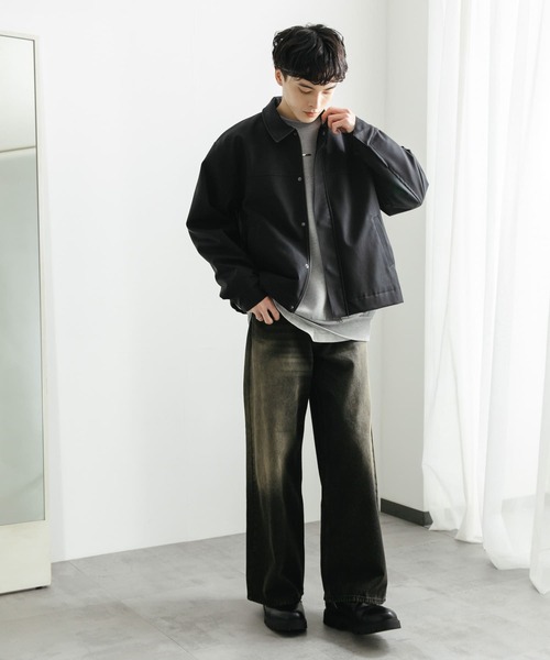 SENSE OF PLACE by URBAN RESEARCH（センスオブプレイスバイアーバンリサーチ）の「『ユニセックス』『セットアップ対応』ヴィンテージライクデニムワイドパンツ（デニムパンツ・メンズ・インディゴブルー/ブラック・MEDIUM/LARGE）」の21枚目の写真