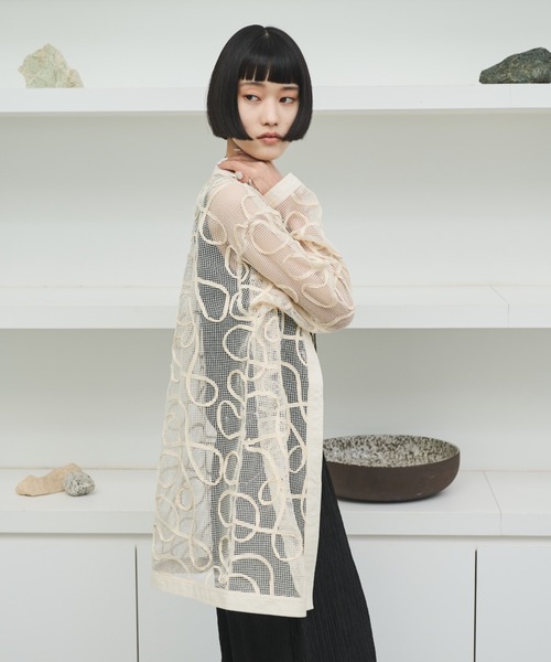 AIC.（エーアイシー）の「コード刺繍メッシュジャケット（その他アウター・レディース・アイボリー/ブラック・FREE）」の20枚目の写真