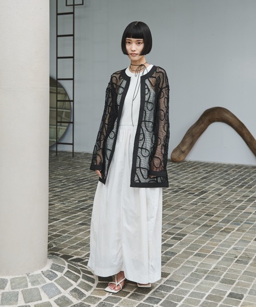 AIC.（エーアイシー）の「コード刺繍メッシュジャケット（その他アウター・レディース・アイボリー/ブラック・FREE）」の15枚目の写真