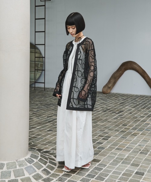 AIC.（エーアイシー）の「コード刺繍メッシュジャケット（その他アウター・レディース・アイボリー/ブラック・FREE）」の16枚目の写真