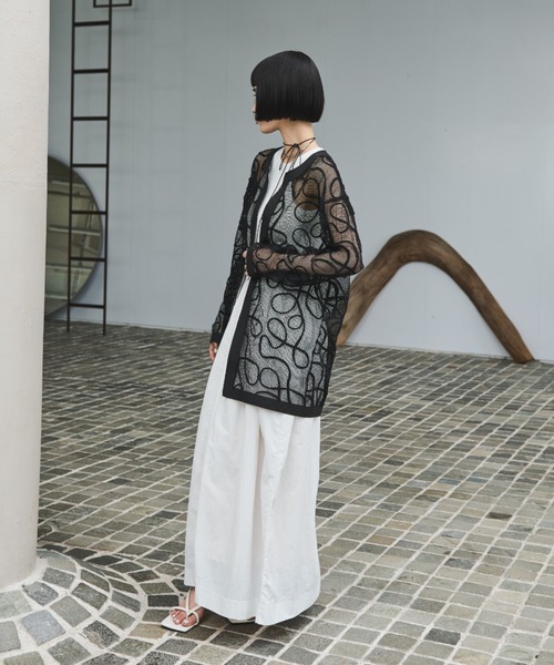 AIC.（エーアイシー）の「コード刺繍メッシュジャケット（その他アウター・レディース・アイボリー/ブラック・FREE）」の17枚目の写真